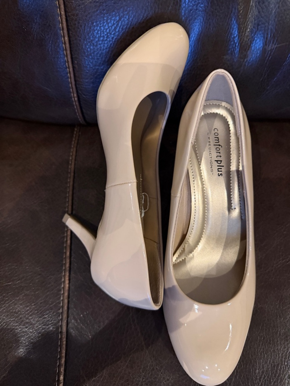 comfort plus by Predictions Blush Patent High Heel Pumps